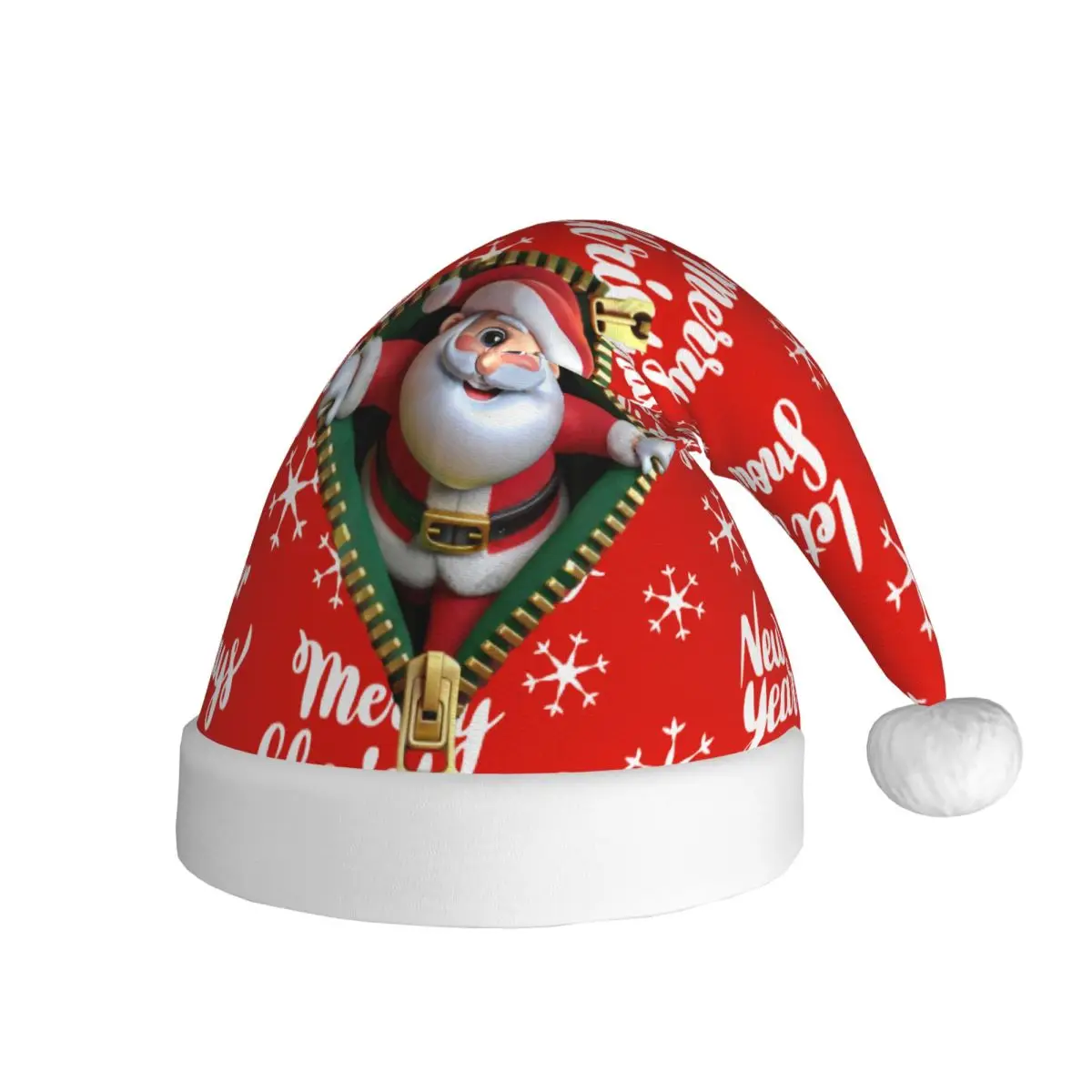Christmas New Year Santa Claus Plush Kawaii Christmas Hat for Adult Men Women Santa Hat Cap Xmas Accessories