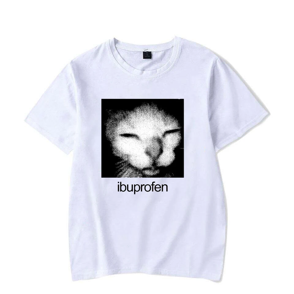 

2025 new model Ibuprofen T-shirt Men Causal FunnyGraphic T Shirts Fashion O Neck Mens Womens Clothes Unisex Streetwear T-shirts