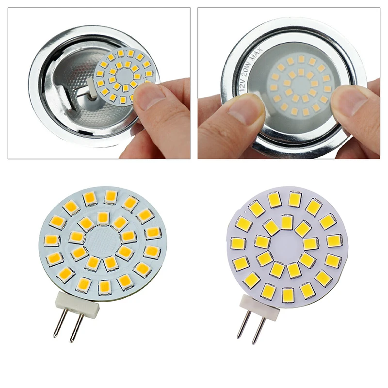 6/10pcs 18/24LEDs G4 LED Spotlight Bulbs AC/DC10V-30V 3W Spot Light Lamp Replacemet Part White/Warm White Lights for Home Decor