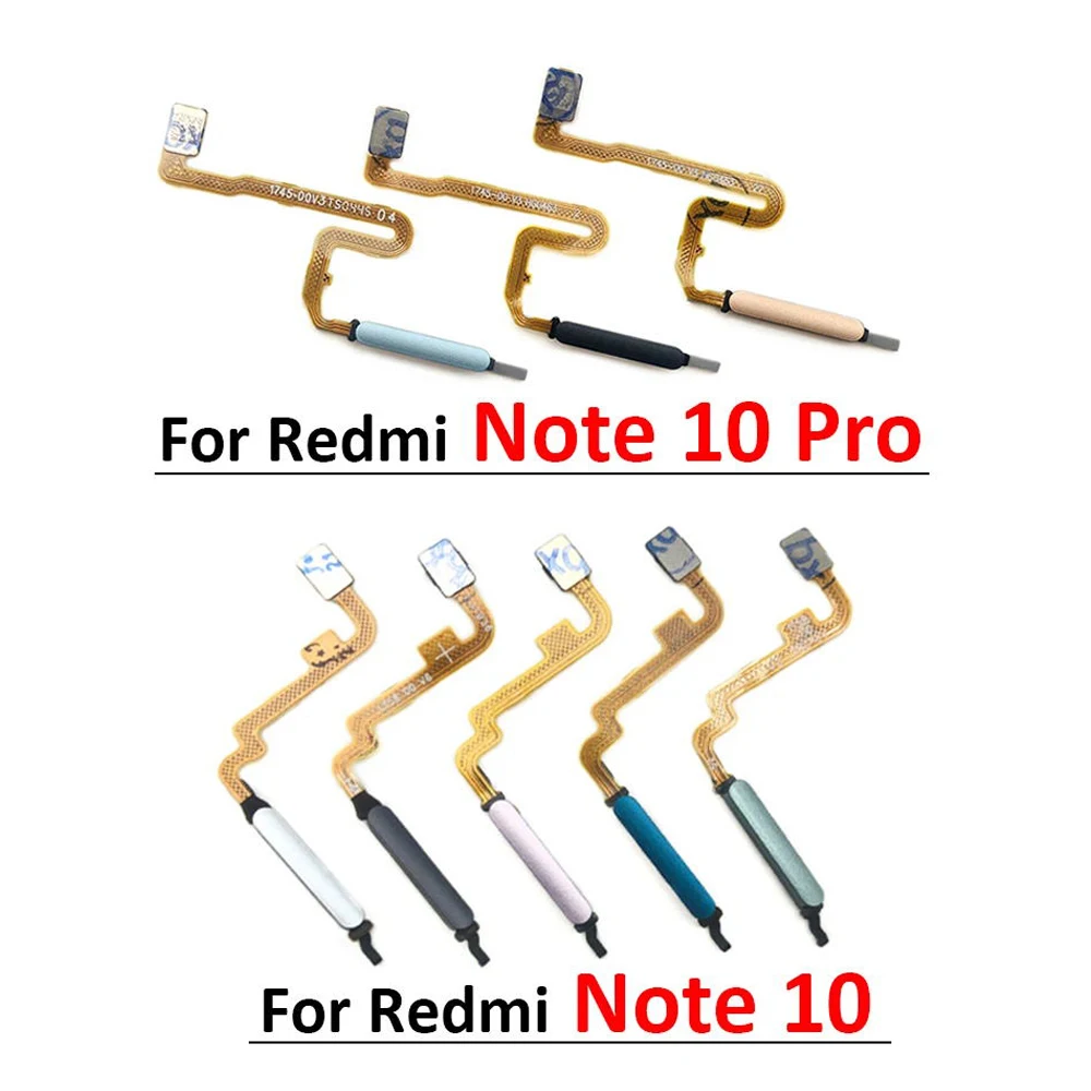 Fingerprint Scanner For Xiaomi Redmi Note 10 10s Pro 4G 5G Home Button Fingerprint Menu Return Key Sensor Flex Cable