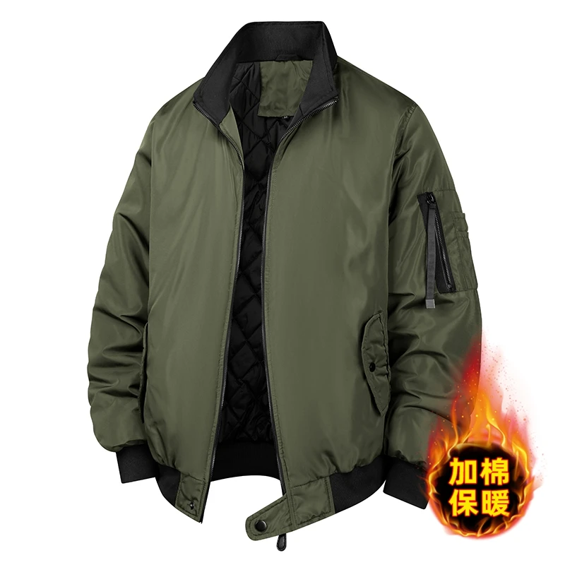 

Хлопковая теплая мужская ветровка-карго, мужская куртка для мужчин, бейсбольная куртка-бомбер, деловая куртка, весенне-осенние уличные пальто