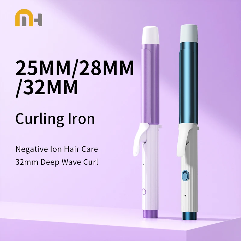 

32MM Classic Curling Iron Wand Curls Hair Curler 4 Temperature Settings Ceramic Essential Oil Coating hair styling tool