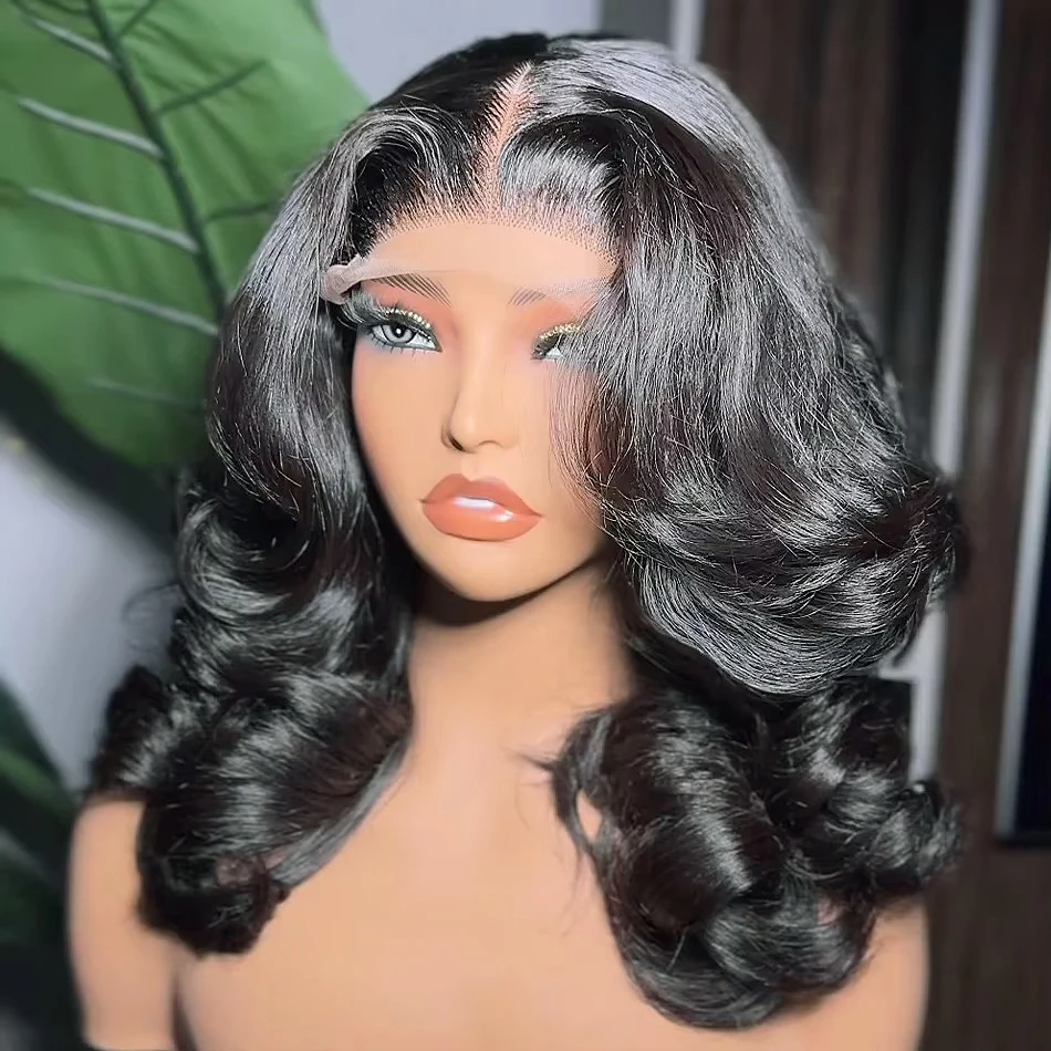 

Loose Wave Wig Short Bob Wig Brazilian Human Hair Wig Body Wave Frontal Wig Loose Wavy Human Hair Wigs 250% Density For Women