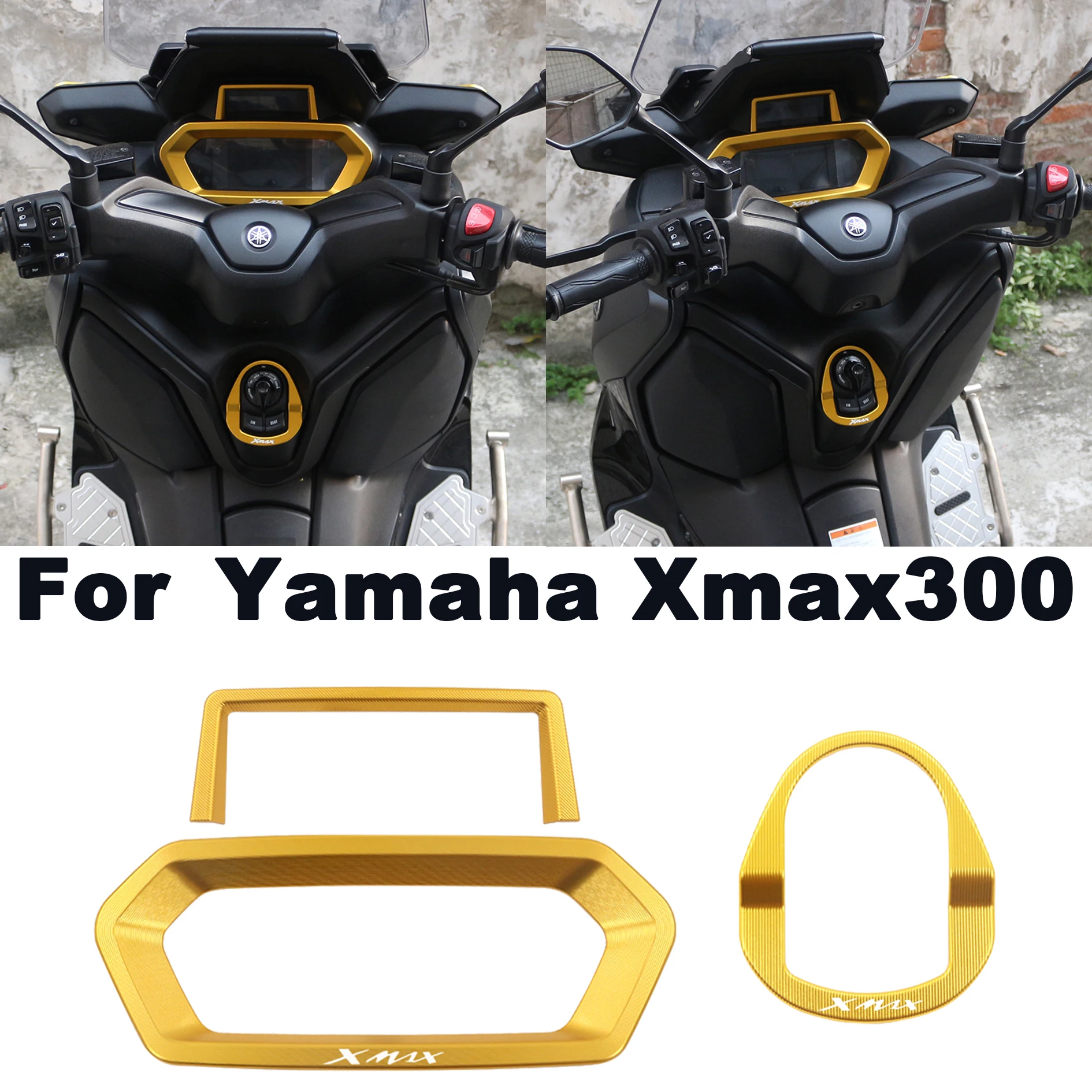 

Motorcycle Speedometer Gauge Instrument Meter Ring Cover Electric Door Lock Switch Cover Cap Protector For Yamaha XMAX300 2023