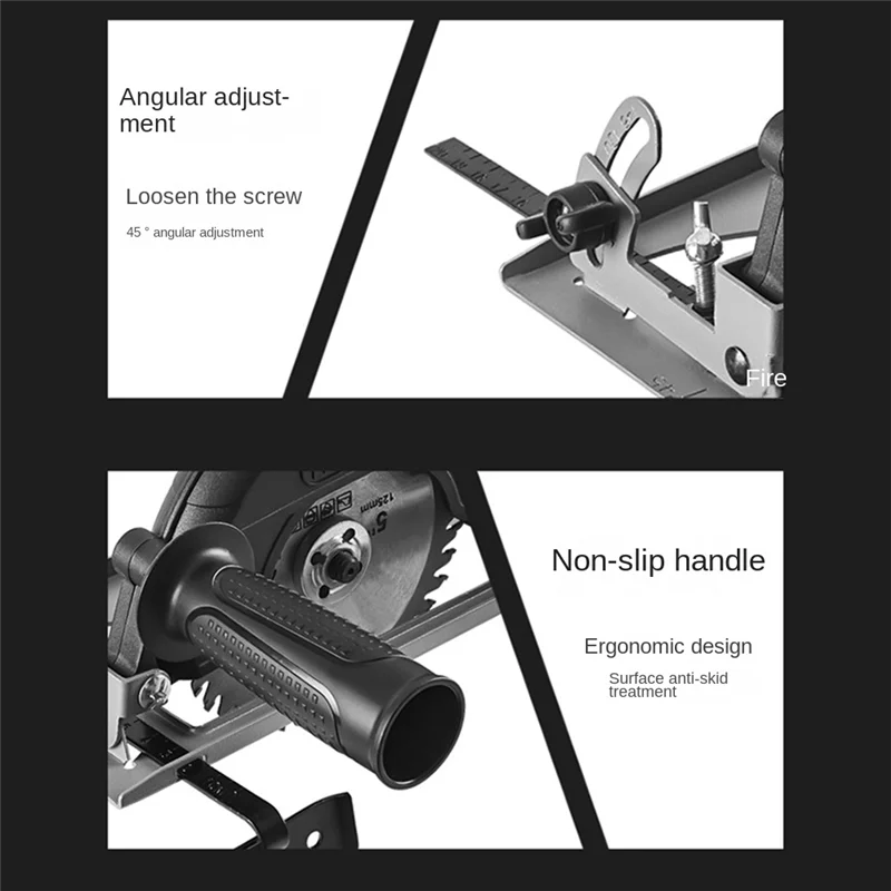 Hand Angle Grinder Converter to Cutter 40mm Depth Adjustable Grinder Bracket to Cutting Woodworking Table Tool