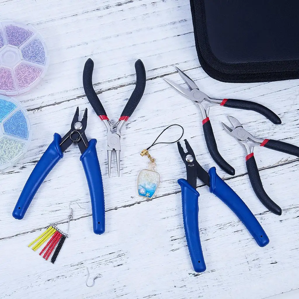 

Jewelry Making Supplies Stainless Steel Pliers Set Professional Tool Kit for Wire Work and DIY Projects