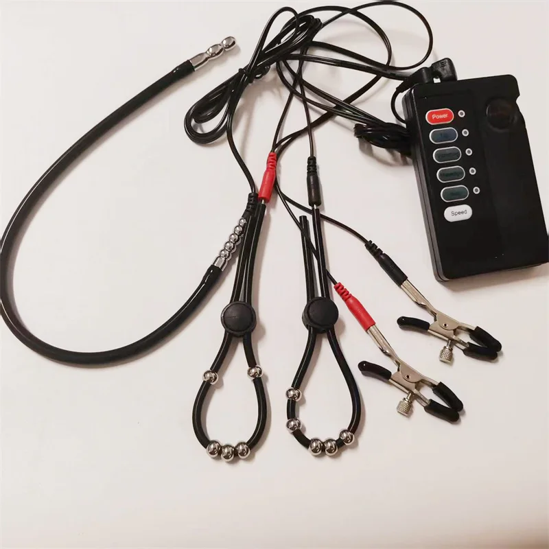 المعادن مجرى البول موسع السبر لعبة استثارة القضيب الحصان العين قضيب صدمة كهربائية سيليكون خواتم الديك الجنس لعب للرجال الحلمات كليب