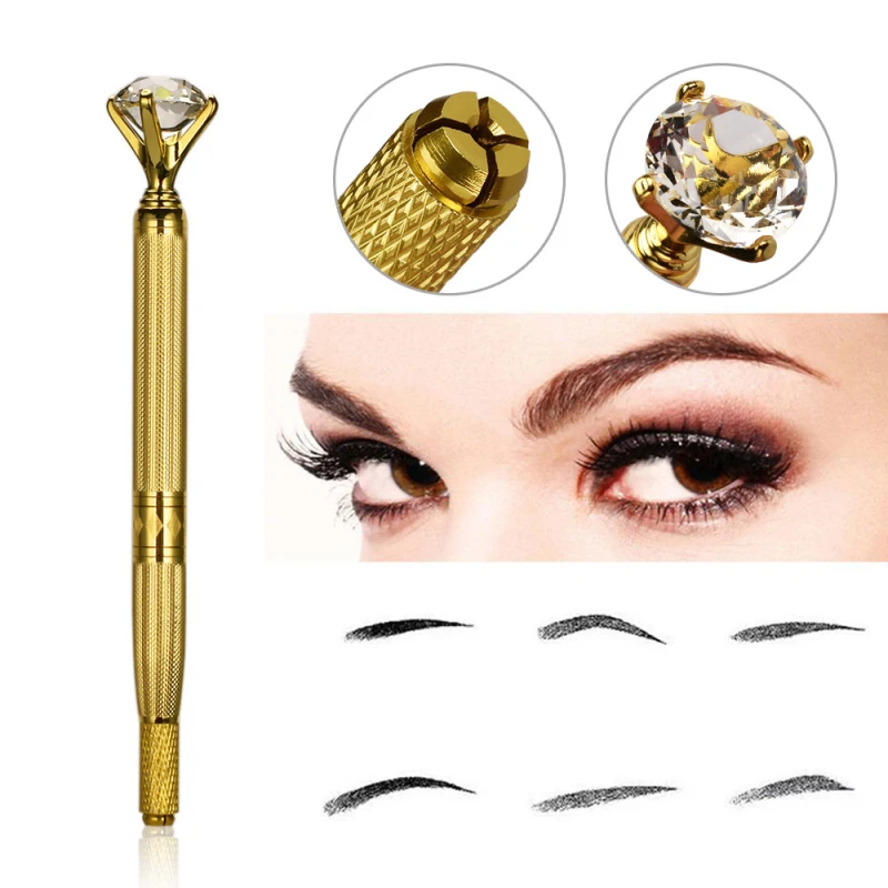 3D Eyebrow Lip Embroidery Munsu Tebori With Diamond Eyebrow Manual Pen Microblading Tattoo Machine For Permanent Makeup Tool