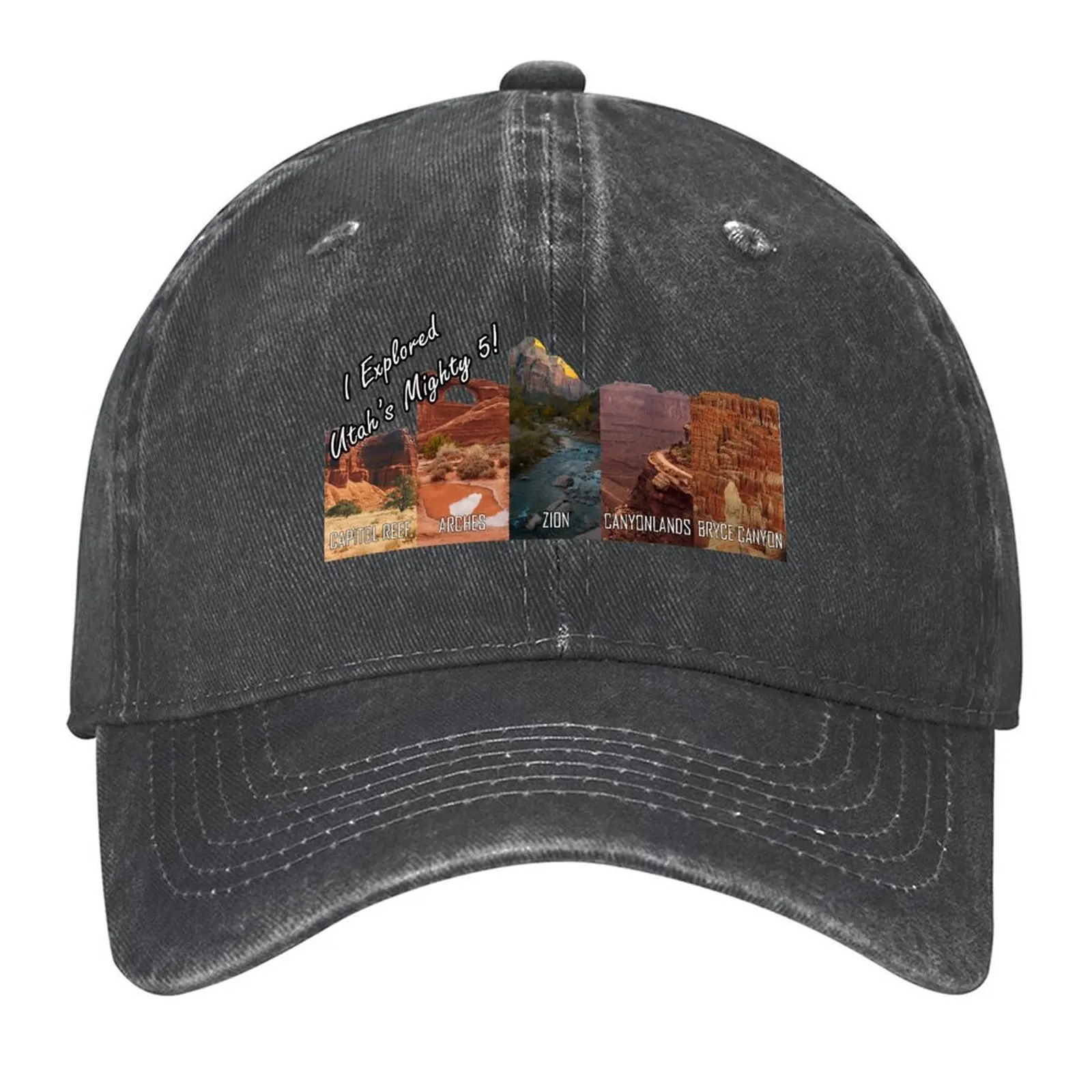 

Utah National Parks: Bryce, Zion, Canyonlands, Arches, Capitol Reef Baseball Cap Beach Ball Cap Rave Men's Hats Women's