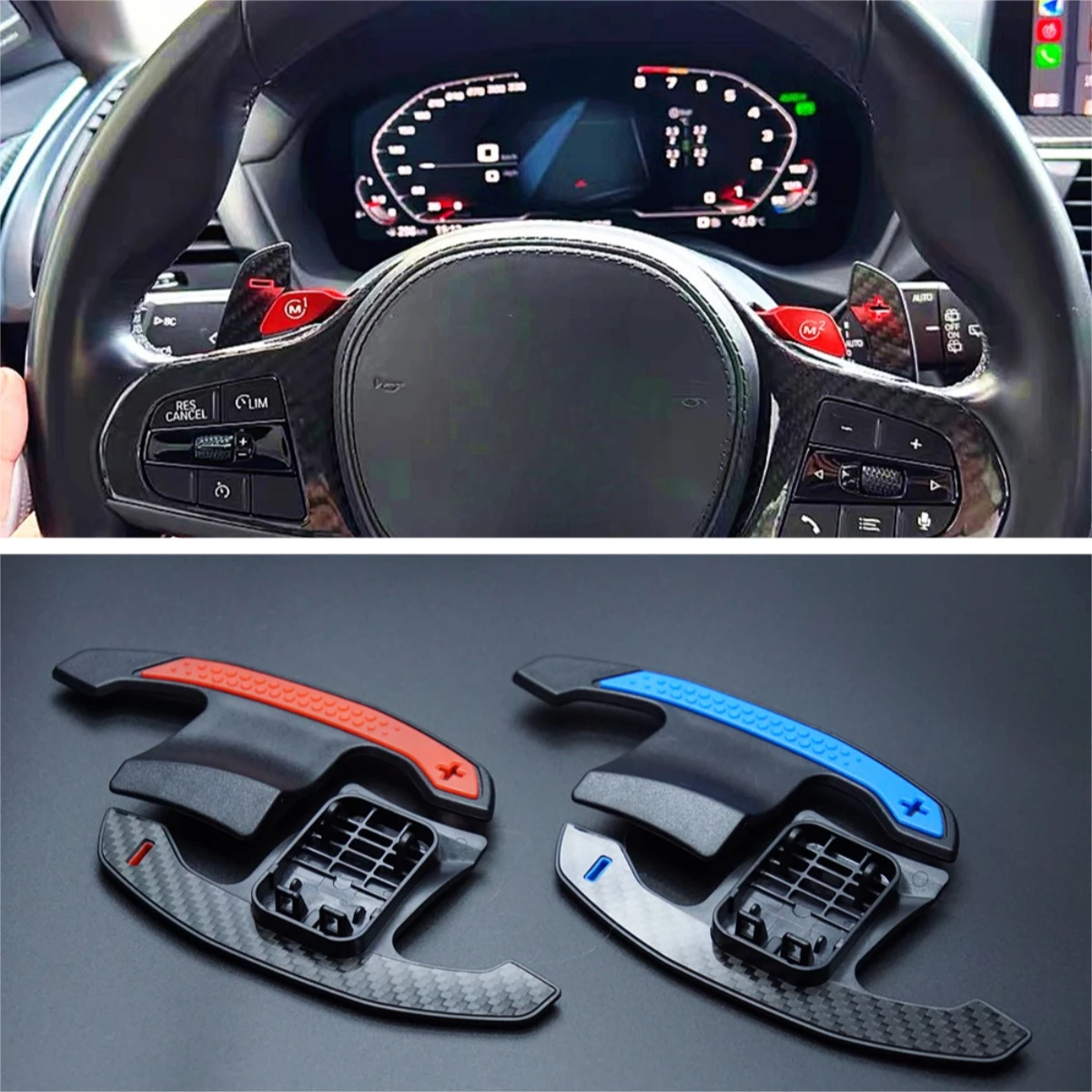 

Sport Carbon Fiber Steering Wheel Paddle Shifter For BMW F10 F20 F22 F30 F32 F25 F26 F15 F16 G30 G01 G05 G07 G12