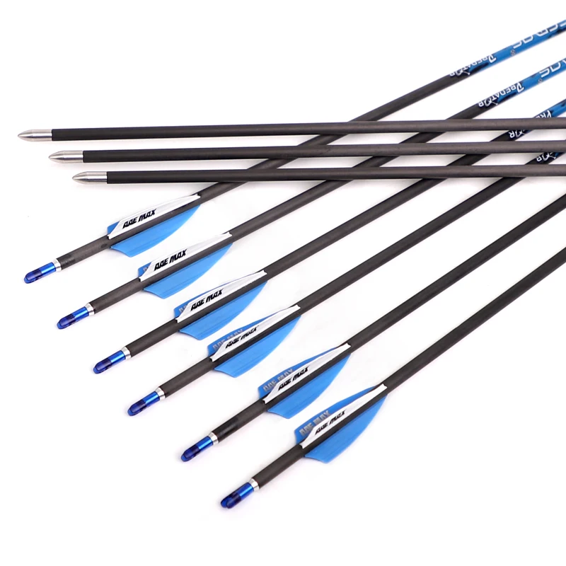 

6/12pcs ID 4.2mm Pure Carbon Arrow Spine 300 - 1000 Archery Arrow Shaft For Compound /Recuvre Bow and Arrow Shooting