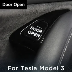 Pegatinas luminosas para botón de puerta abierta de coche, 8 Uds., para Tesla Model 3 2022, recordatorio, pegatina abierta para puerta, reposabrazos, interruptor de botón de elevación de ventana