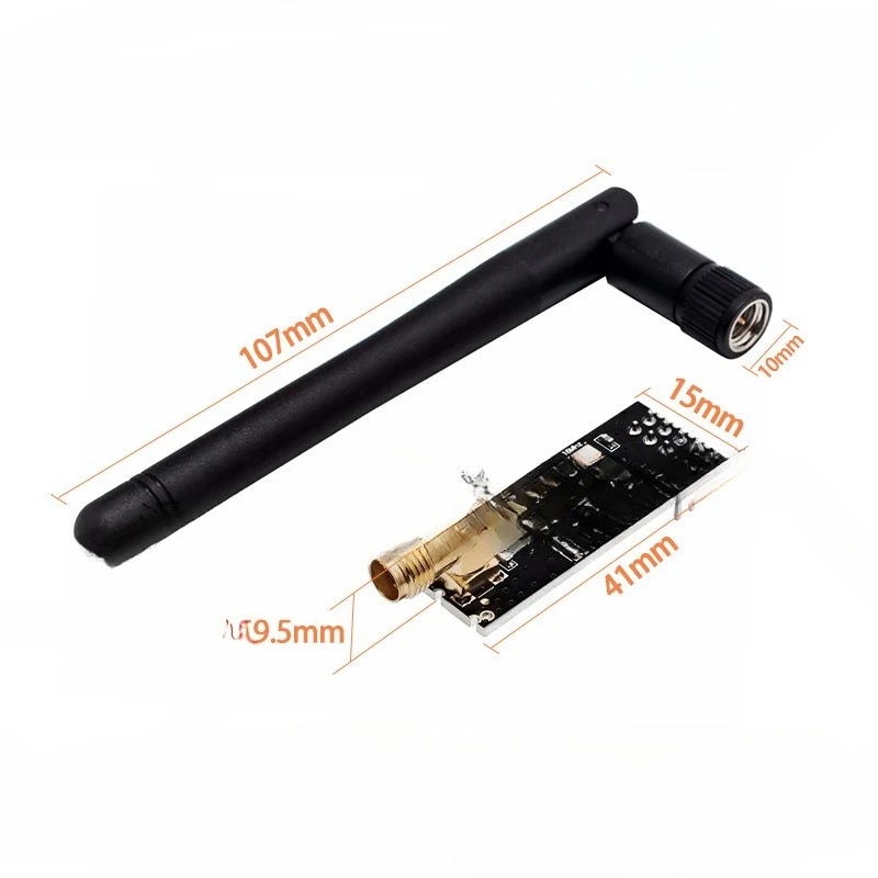 Direct du fabricant : module sans fil longue portée NRF24L01+PA+LNA de 1100 m (antenne incluse)