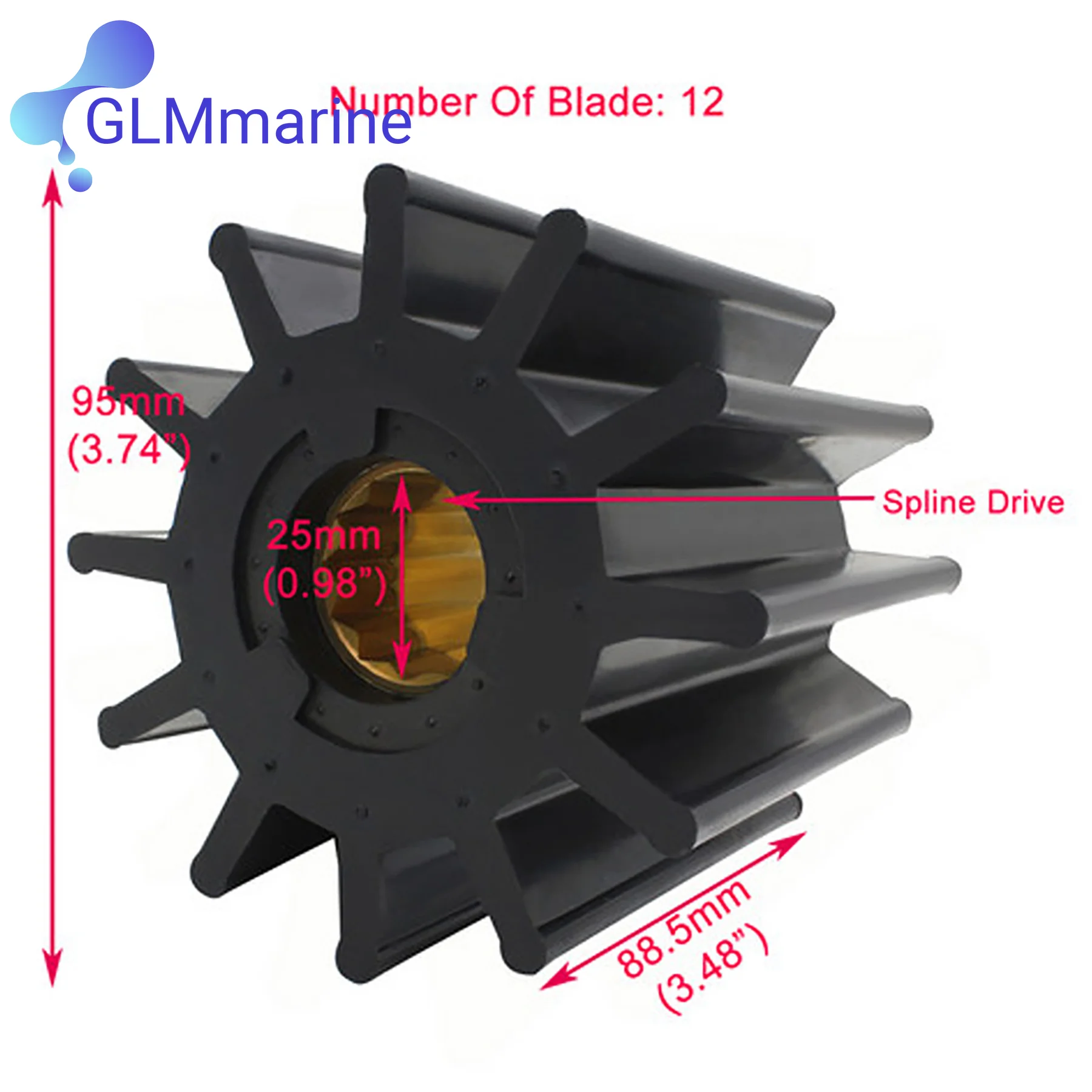 Flexible Water Pump Impeller Repair Kit for JABSCO 17936-0001 or Johnson 09-814B-1 Marine 17936-0001-P Caterpillar 4L8470