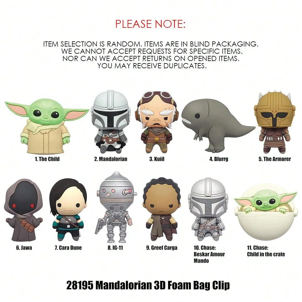 สตาร์ วอร์ส ของแท้ลิขสิทธิ์แท้ กล่องสุ่ม แมนดาลอเรียน เดอะ ไชลด์ ของสะสม กระเป๋าเซอร์ไพรส์ พวงกุญแจ ของขวัญ 1 ชิ้น