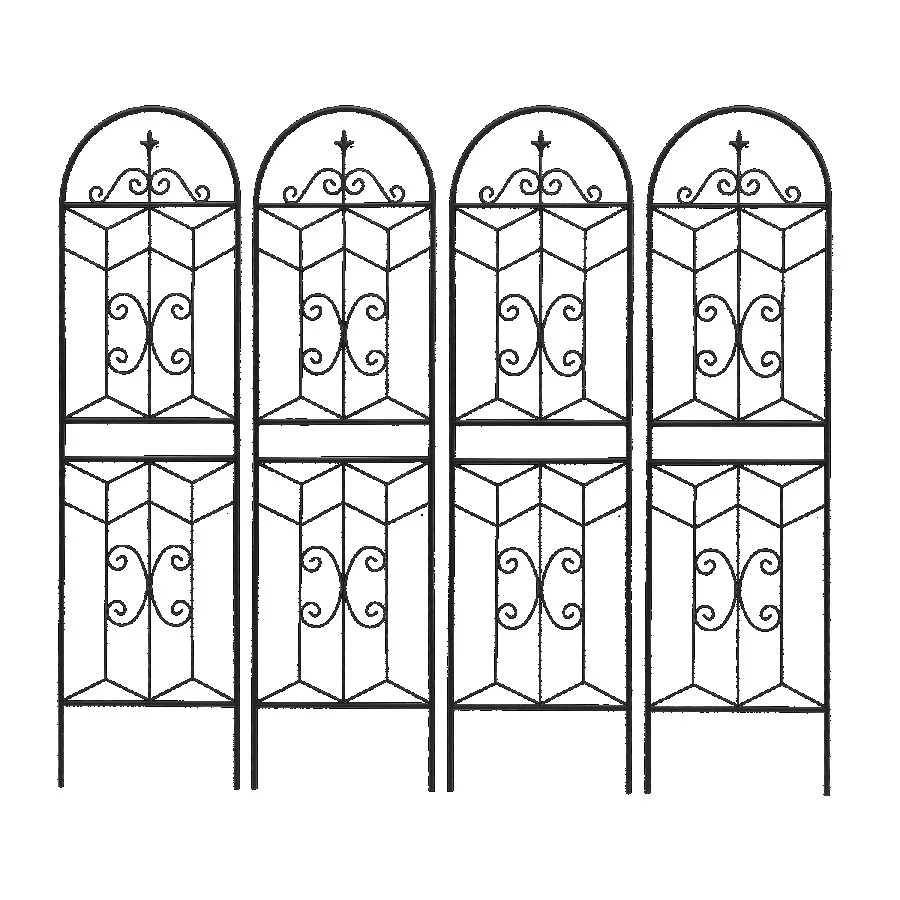 4 Pack Metal Garden Trellis 71 x 19.7 Rustproof Trellis for Climbing Plants Outdoor Flower Support Black