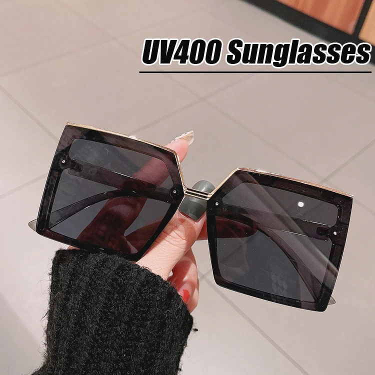 

Fashion Square Oversized Sunglasses for Men Women Trendy Gradient UV400 Goggle Eyewear Fashion Luxury Brand Designer Sun Glasses