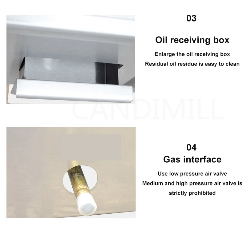 Friteuse à gaz commerciale, machine à steak, équipement de friture de plaques de cuisson, gril Teppanyaki, cadre de préhension de gâteau, crêpes