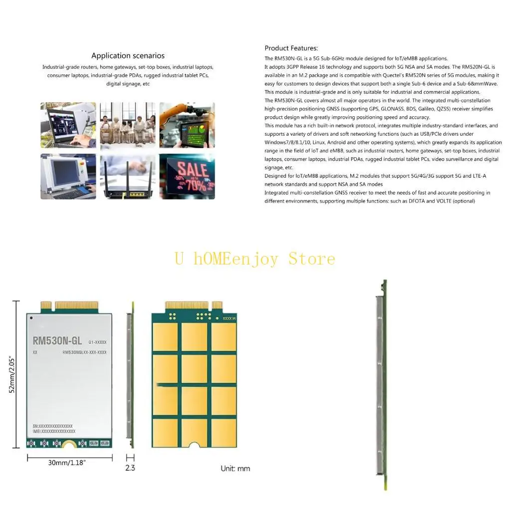 

B0KF RM530N-GL IoT Module Supporting M.2 Module of 4G 3G LTEA Multi-modes