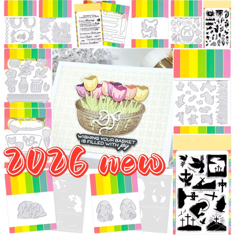 

2026 Spring Time Egg Hunt NEW Cutting Dies Scrapbook Diary Decoration Stencil Embossing Template DIY Greeting Card Handmade