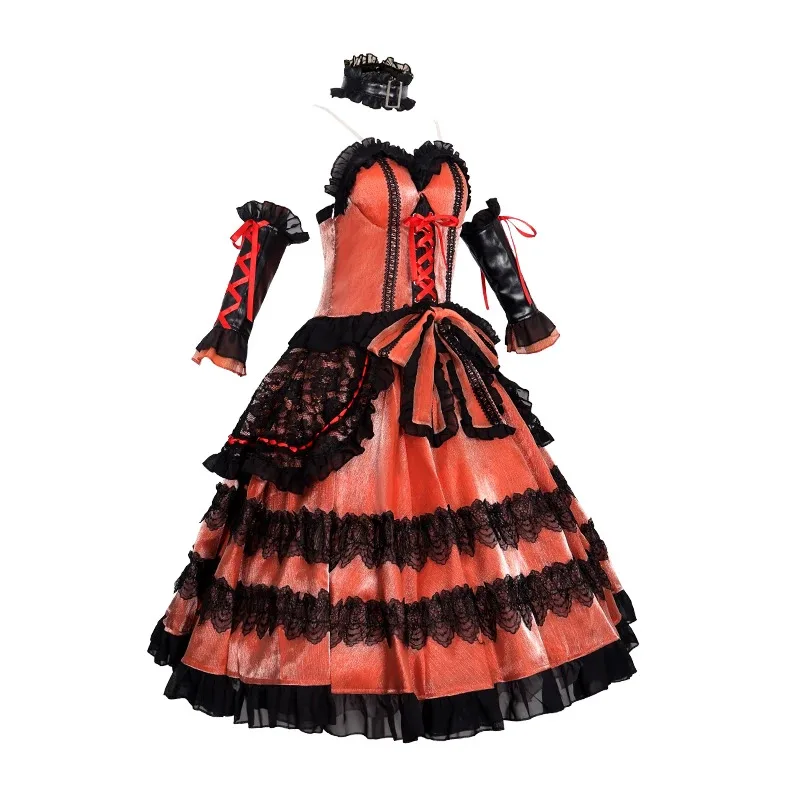 Costume de Cosplay Anime Tokisaki Kurumi, Date A Live, magnifique robe uniforme douce, vêtements de jeu de rôle pour fête d'halloween, scène 5 5ftu, 2026