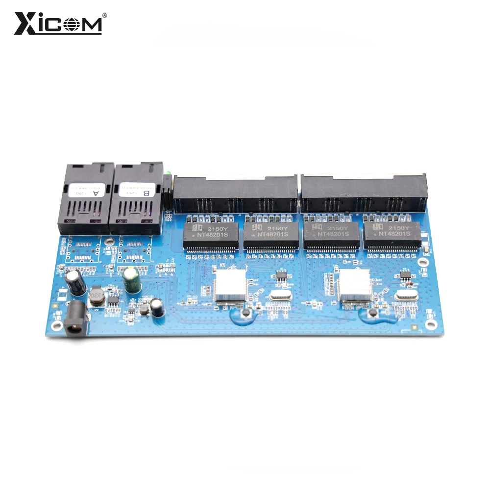 Imagem -04 - Poe Fiber Ethernet Switch Optic Media Converter Board Output12v 2f8e a b Gigabit Pcba 100 m 1000m 10 Pcs