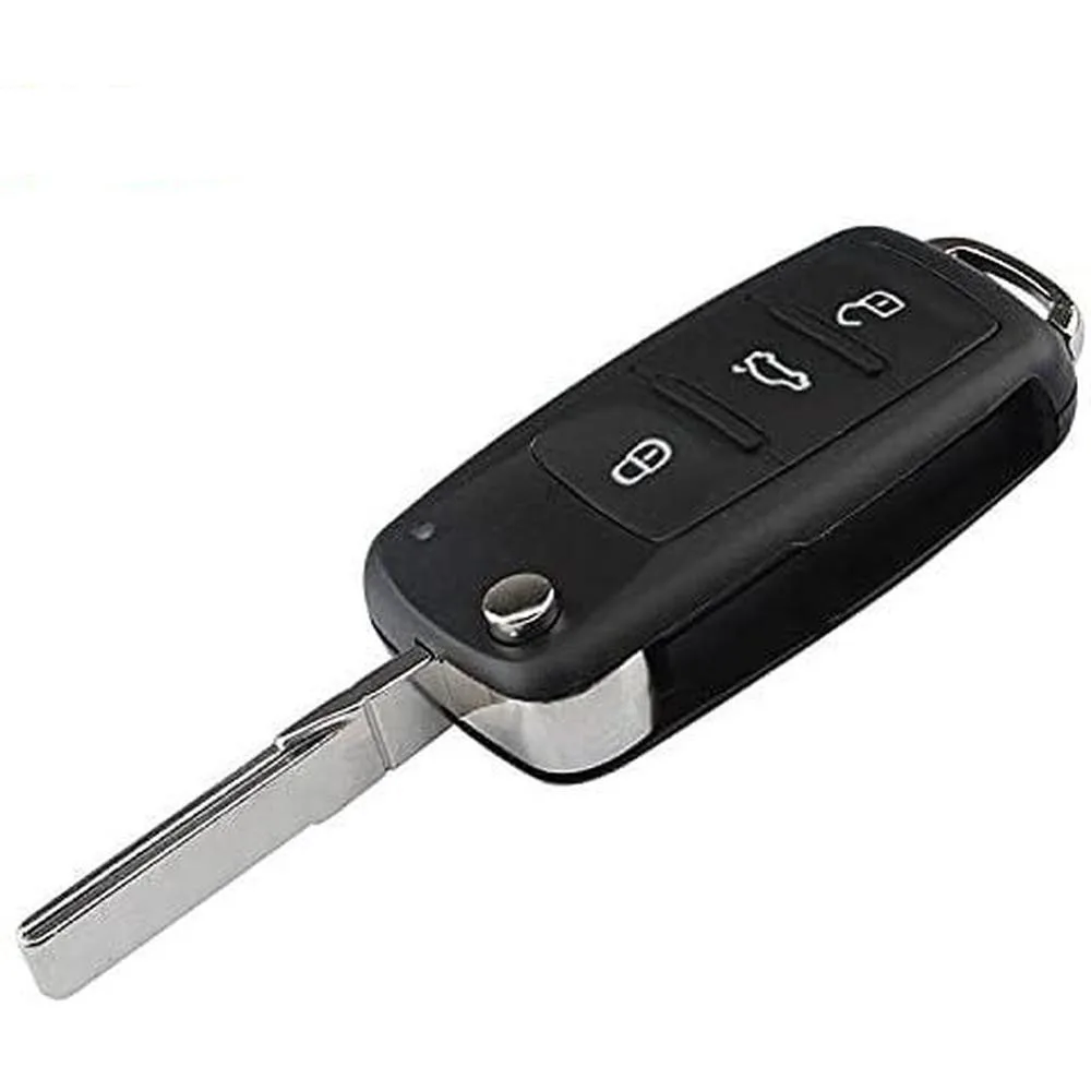 Fit for VW Golf MK5 Passat Beetle  70mm x 35mm x 15mm 3 Buttons FLIP Remote Key FOB CASE FLIPRKFC003