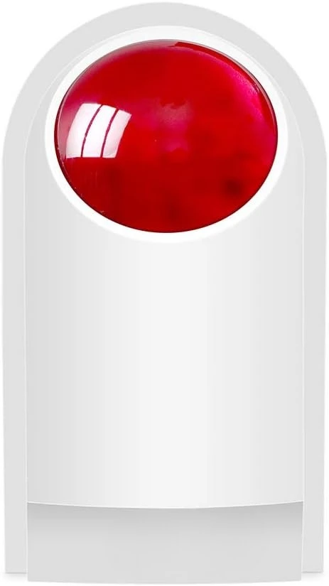 

Remote Emergency Strobe Siren Alarm Kit Waterproof Outdoor Loud Panic SOS Warning System 300ft1 Red Flashing Siren+2Call Buttons