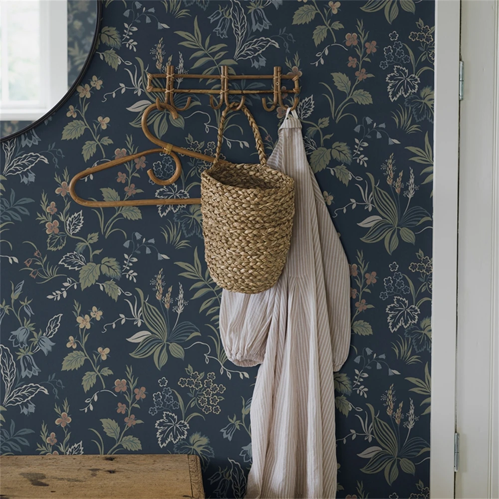custom Nordic simple plant Idyllic flowers wallpaper house decoration French retro wallpaper for wall papers home decor 3D mural