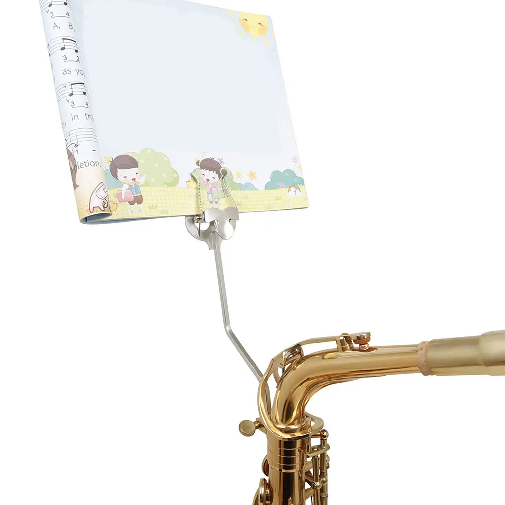 

Portable Plate Rack Saxophone Score Holder Iron Clamp Sheet Music Clip Holder Portable Lightweight Compact