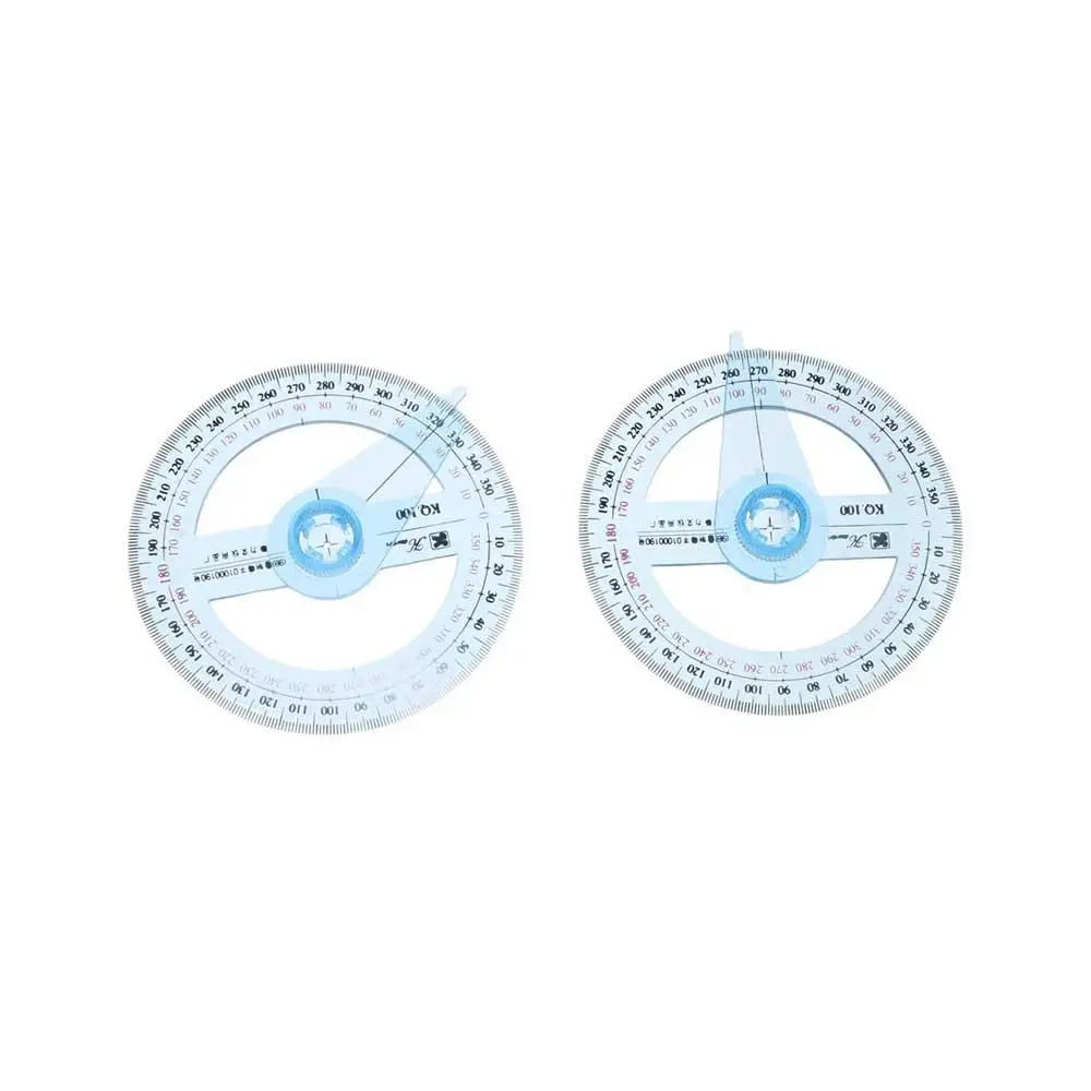 Lightweight. Durable Swing Arm Full Circle Office Math Pointer Angle Ruler Protractor Measuring tools Goniometer