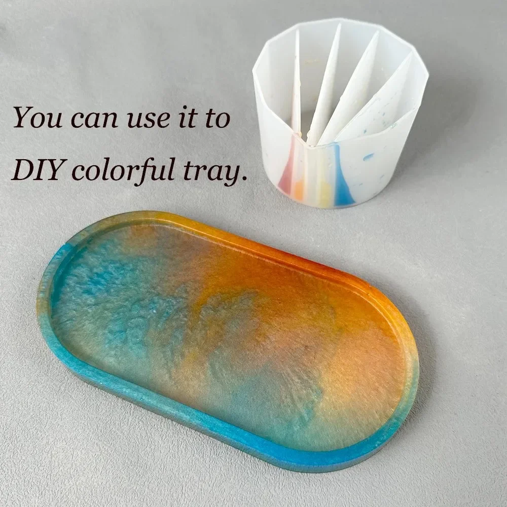 Silicone Distributing Cup Liquid Pigment Color Mixing Toning Dispensing Cup for DIY Epoxy Resin Crafts Jewelry Making Tools