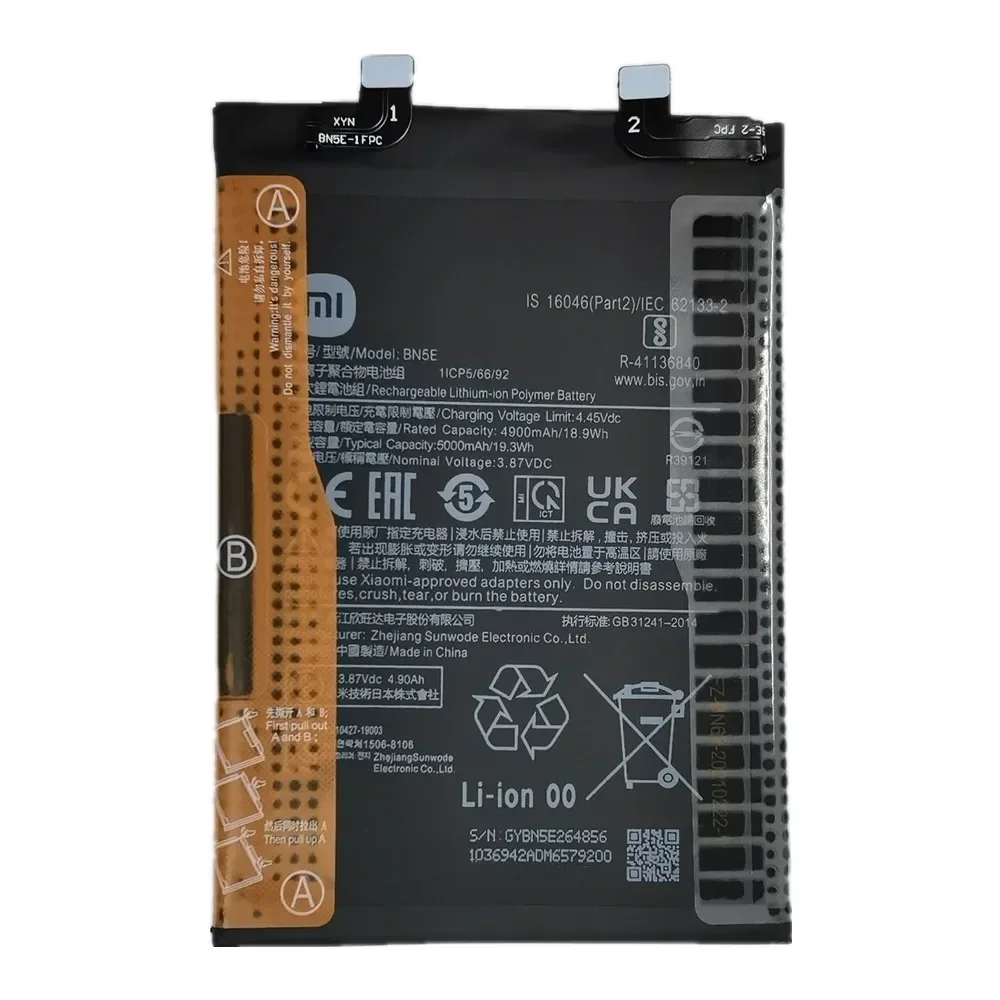 2024 Years BN5E Original Battery For Xiaomi Mi POCO X4 Pro Redmi Note 11 pro / 11E Pro 5G Phone Battery Bateria 5000mAh + Tools