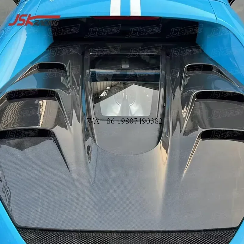 Wmwmnu Dry Carbon Fiber Engine Rear Hood Cover for 296 GTB 2022 2023 BFA Style Auto Body Parts Accessories