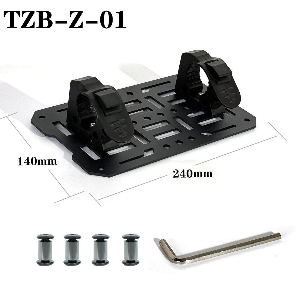 NewTac Molle Panel Motorcycle Axe Holder Mount Bracket Clamp for Rear Tail Box Top Case Off-Road Moto Tool Carrier Rack