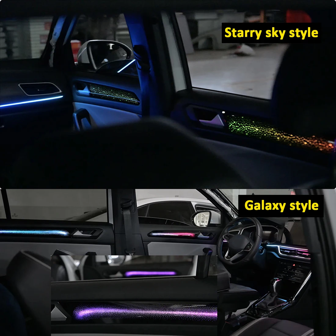 Ambient Light Kit For VW TIGUAN2018-2022 Interior LED 64 Color Symphony Dynamic Atmosphere Lamp APP Control Tuning
