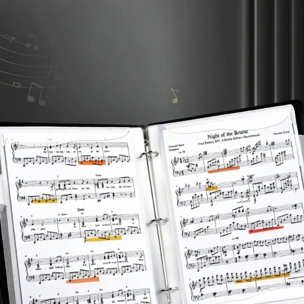 Sheet Music Binder A4 Document Organizer Folder For Piano Players Musical Performance Practice Storage Accessory