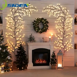 1PCS 96Leds Outdoor USB Tree and Vine Light 8 Mode Indoor Christmas Fireplace Atmosphere Light Room Wall Decoration Nightlights