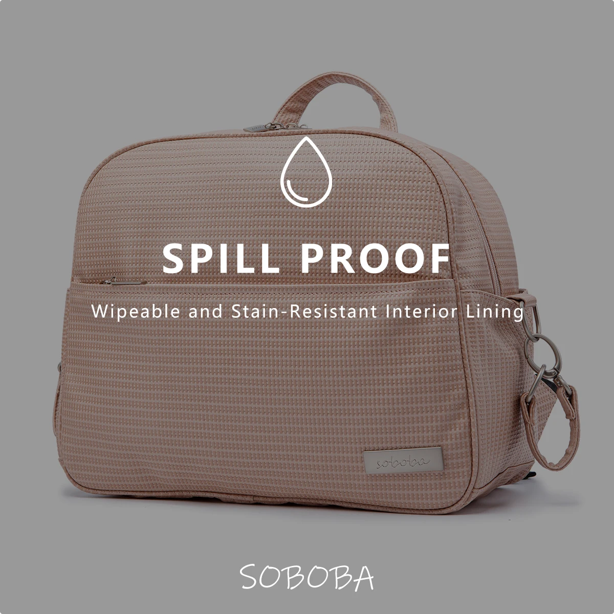 حقائب ظهر أنيقة لحفاضات الأم من سوبوبا، سعة كبيرة، حقيبة حفاضات من القماش البيئي المقاوم للماء لحقيبة الحفاضات العصرية للأم