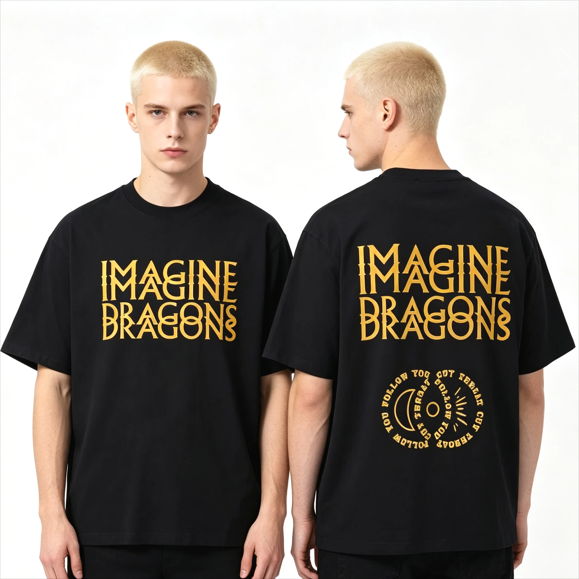 2026 Summer Hot Sale Rock Band Imagine Dragons Mercury Graphic T-shirt Men Women Gothic Oversized T Shirt Harajuku Punk T-shirt