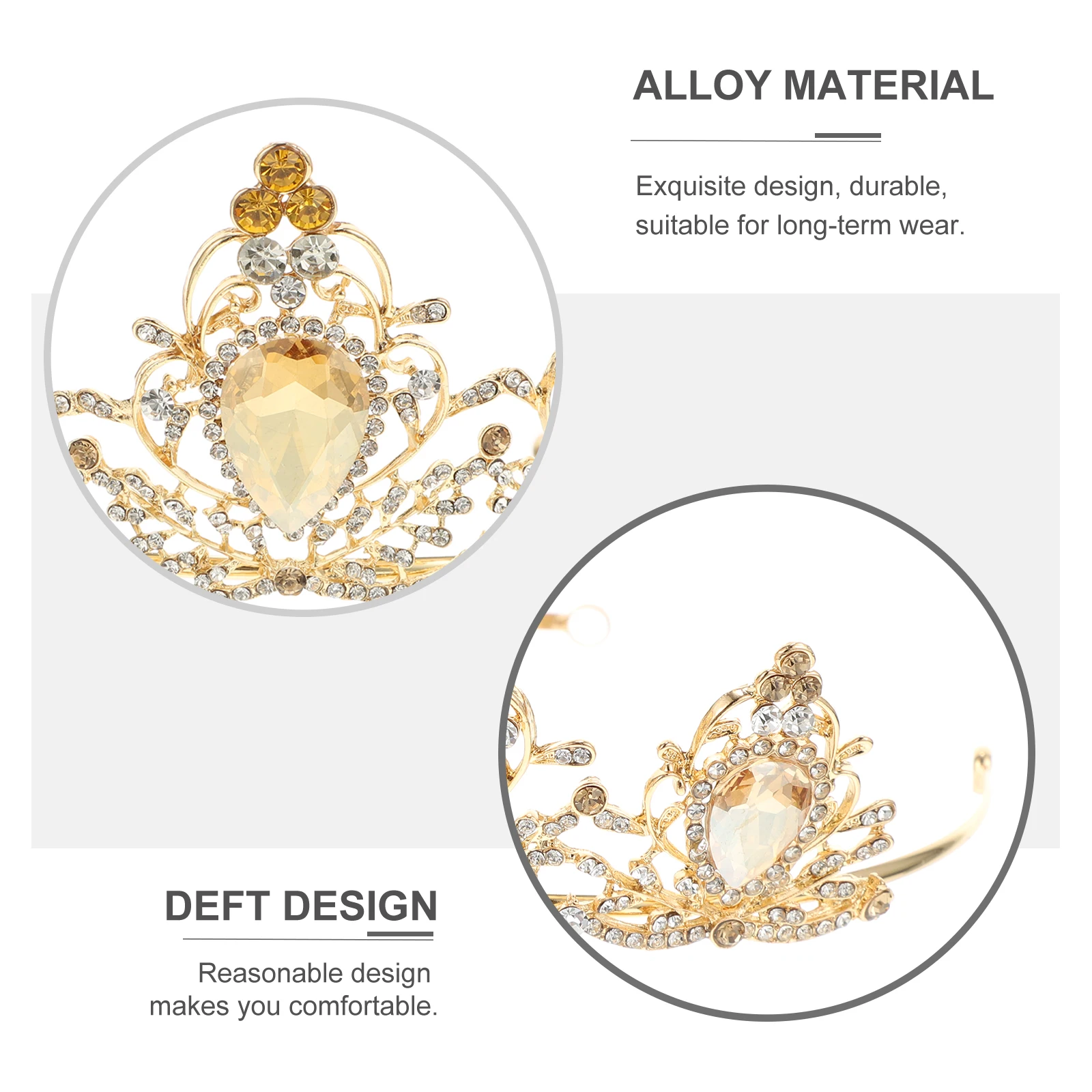 

Винтажная корона со стразами, свадебные аксессуары для волос для подружки невесты для девочек, изысканный головной убор из сплава