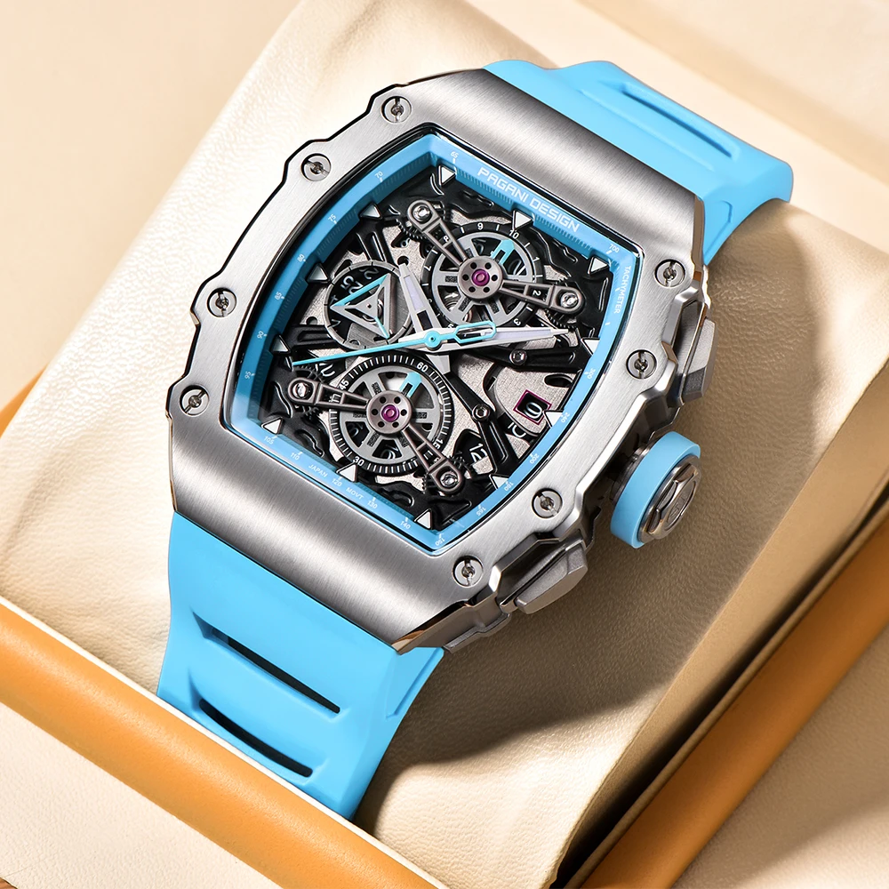 

Новинка 2023 года PAGANI DESIGN 40 мм Tonneau мужские кварцевые часы лучший бренд с сапфировым стеклом 5 бар водонепроницаемый хронограф из нержавеющей стали