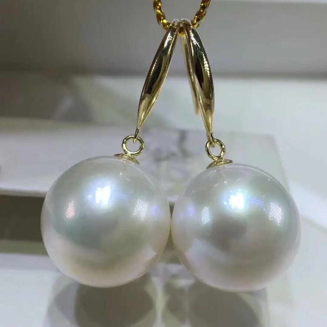 

Потрясающие женские серьги AAA+ REAL Natural 10-11MM WHITE AKOYA с КРУГЛЫМ ЖЕМЧУГОМ, 14-каратное золото, бесплатная доставка