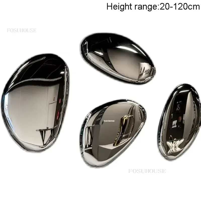 2026Modern Simple Stainless Steel Wall Decoration for Living Room Hotel Decor Pebble Metal Mirror Background Crafts Hanging