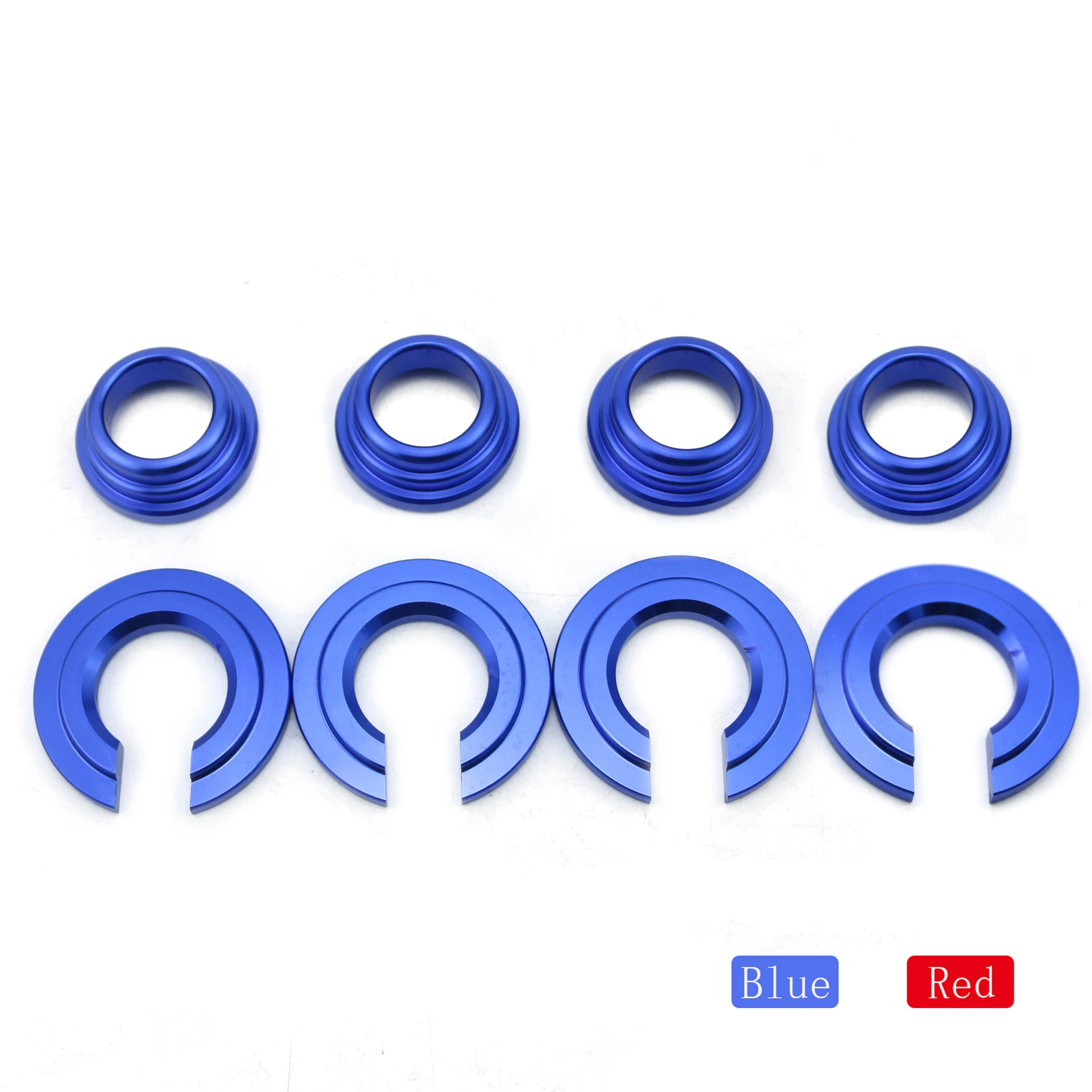 New Bushing Collars Set Aluminum For Nissan S13 / S14 / Z32 Subframe BUSHING COLLARS Red / Blue