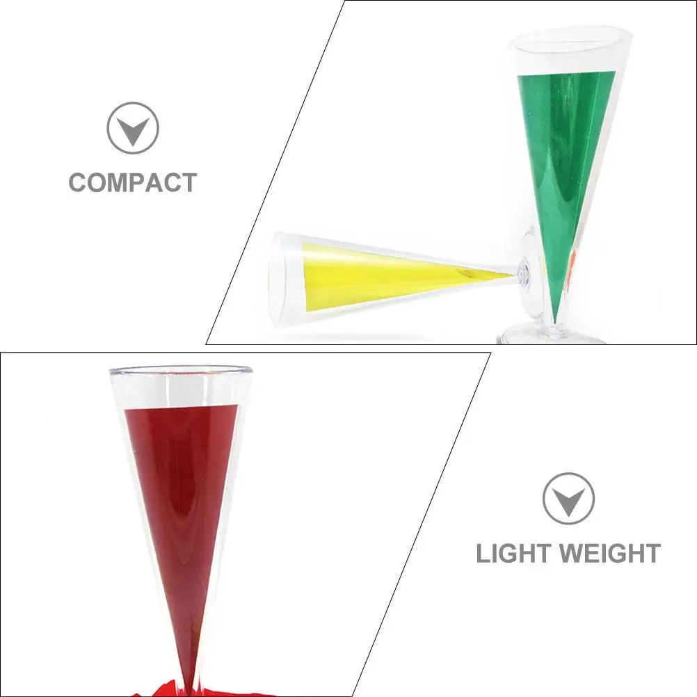 1Set Color Changing Wine Cup Compact Lightweight Magician Prop Smooth Surface Stage Performance Trick Supplies Party Fun Gift
