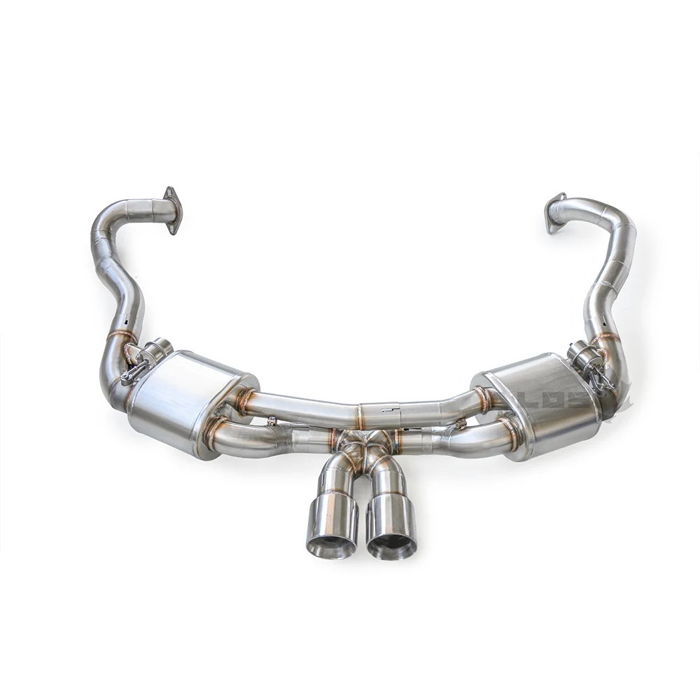 SS304 Valved Catback Exhaust for GT4 981 3.4 2015-2017 High Performance Racing Muffler Valve Control System