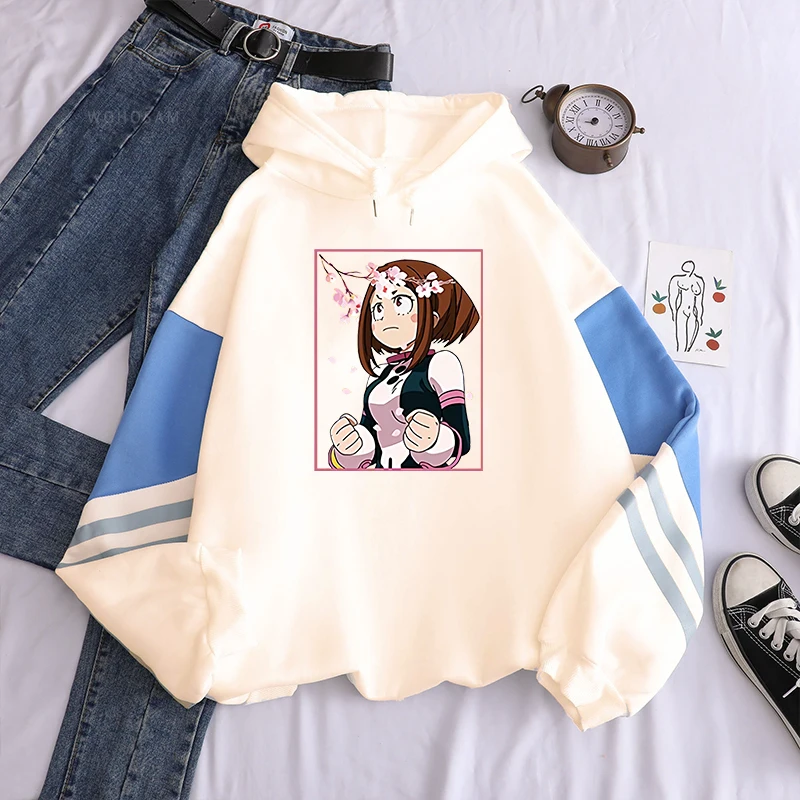 Anime My Hero Academia Ochako Uraraka Kawaii Cartoon Women Harajuku Aesthetic Boku no Hero Academia Manga HoodiesSweatshirts