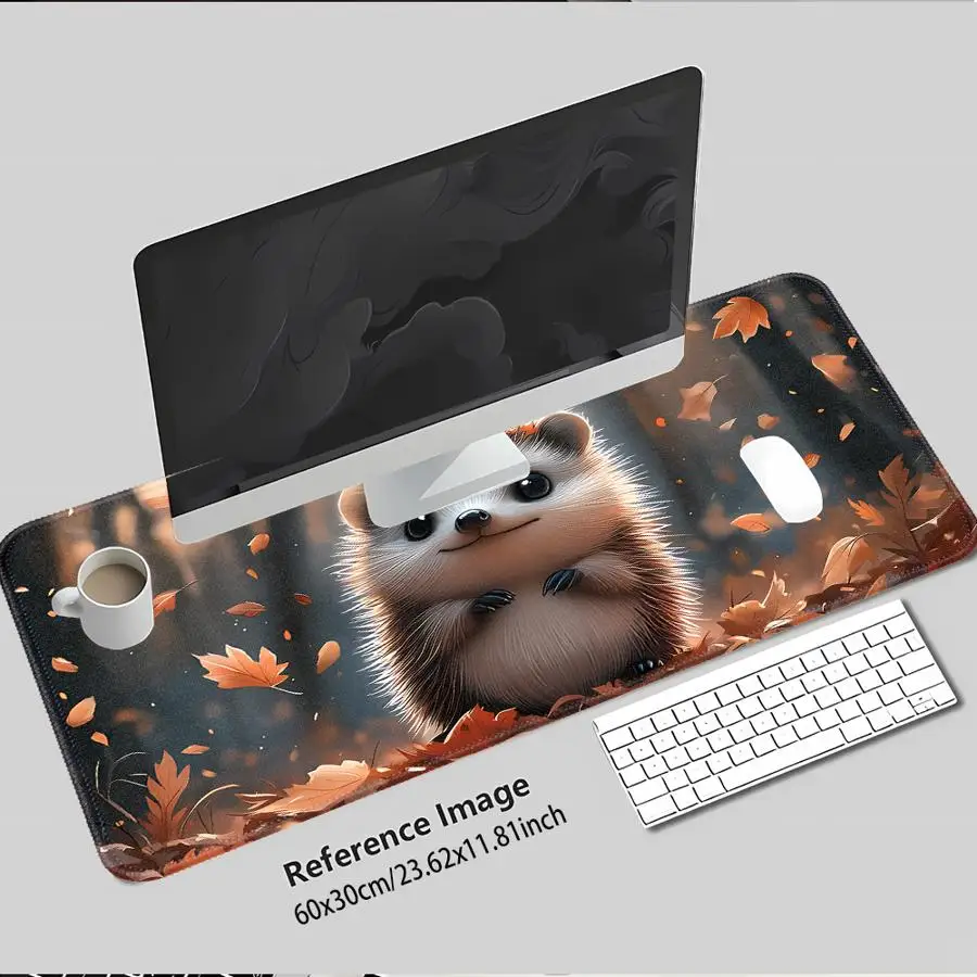 Fallen Leaves Hedgehog Mouse Pad Computer Laptop Pad Desk accessories Game Console Pad Keyboard Mouse Pad office Pad overlock