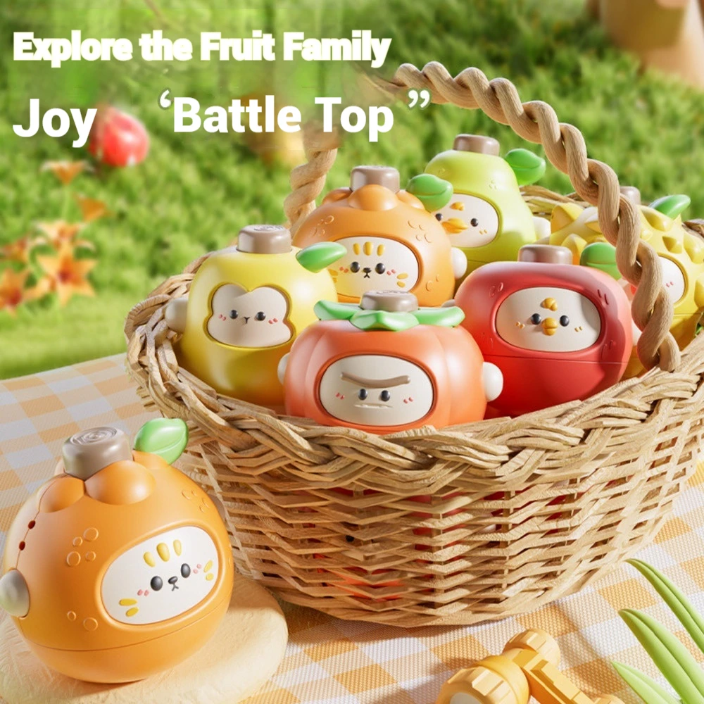 

New Fruit Spinning Top Toy for Kids Fun Collision Battle Game Cute Gift for Boys Girls Preschool Kindergarten Party